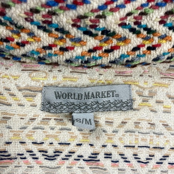 World Market Cardigan Womens‎ S/M Knit Aztec Open Front Adults - Picture 3 of 8